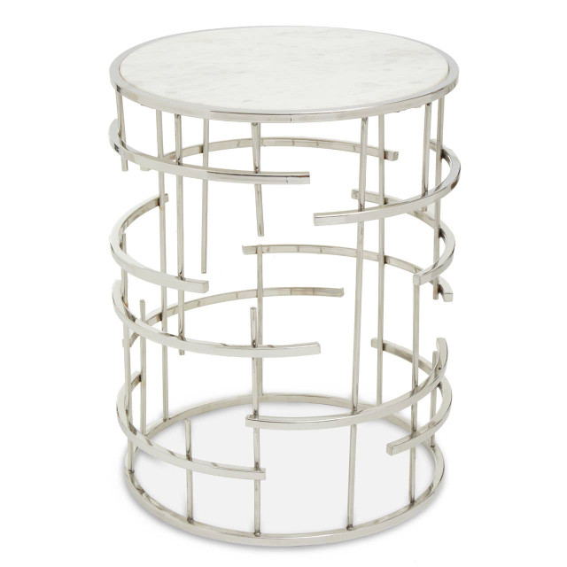 Premier Housewares Jaipur Marble Top Side Table