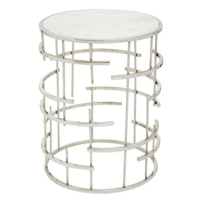 Premier Housewares Jaipur Marble Top Side Table