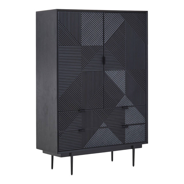 Premier Housewares Jakara Black Finish Cabinet