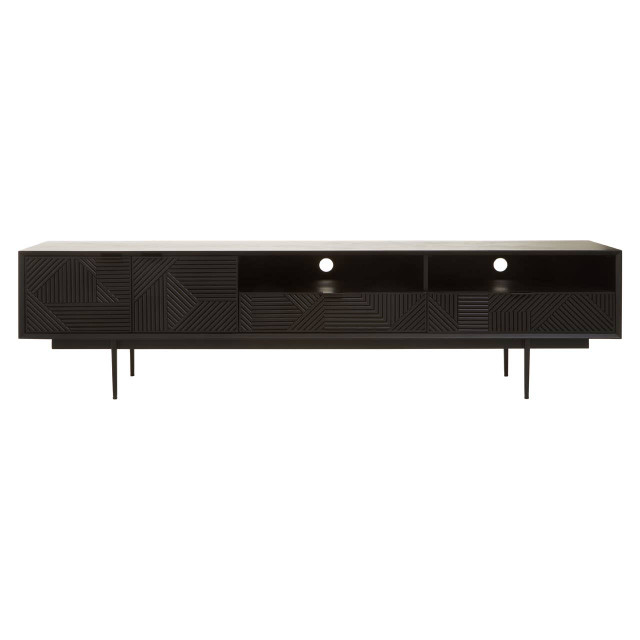 Premier Housewares Jakara Black Finish Media Unit