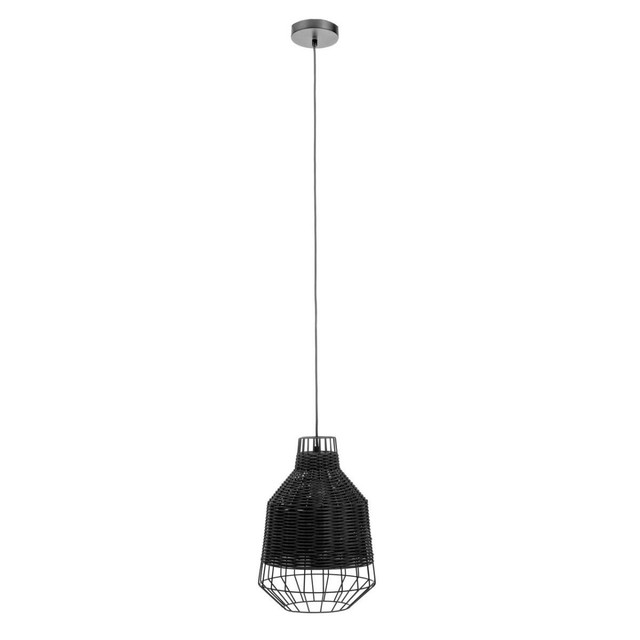 premier housewares Jaya Black Rattan Pendant Light