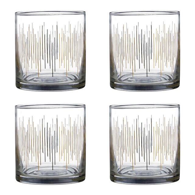 premier housewares Jazz Glass Tumblers Set of 4