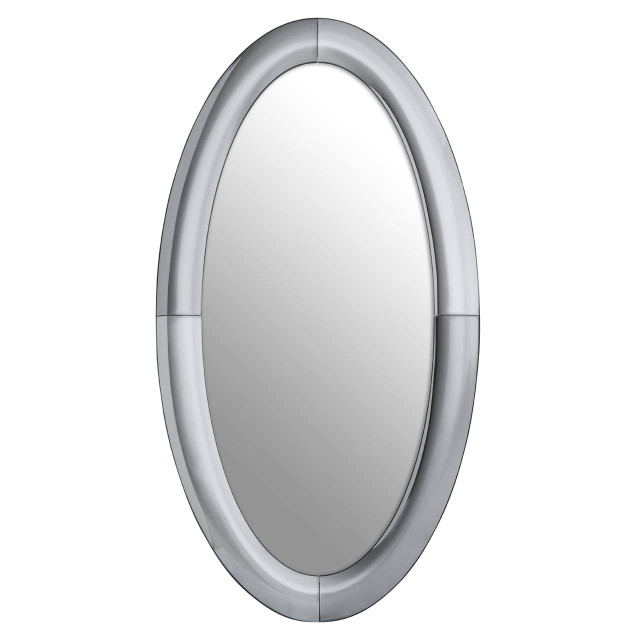 Premier Housewares Josie Silver Oval Wall Mirror