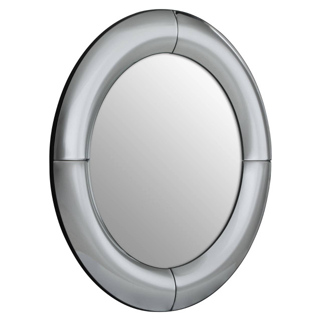 Premier Housewares Josie Silver Round Wall Mirror