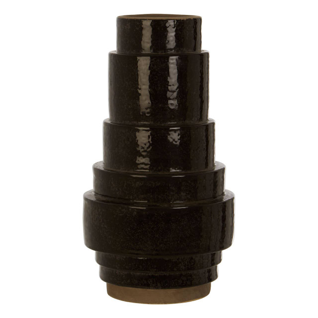 premier housewares Kaga Black Earthenware Vase