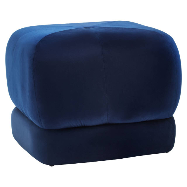 Premier Housewares Kaia Midnight Blue Velvet Stool
