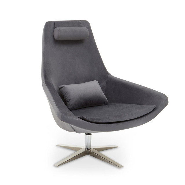 premier housewares Kalo Grey Velvet Armchair