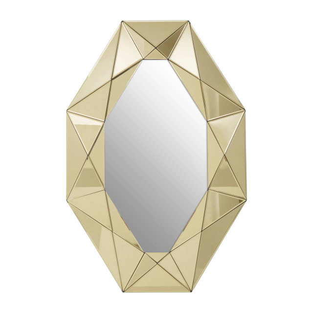 premier housewares Kava Gold Frame Wall Mirror