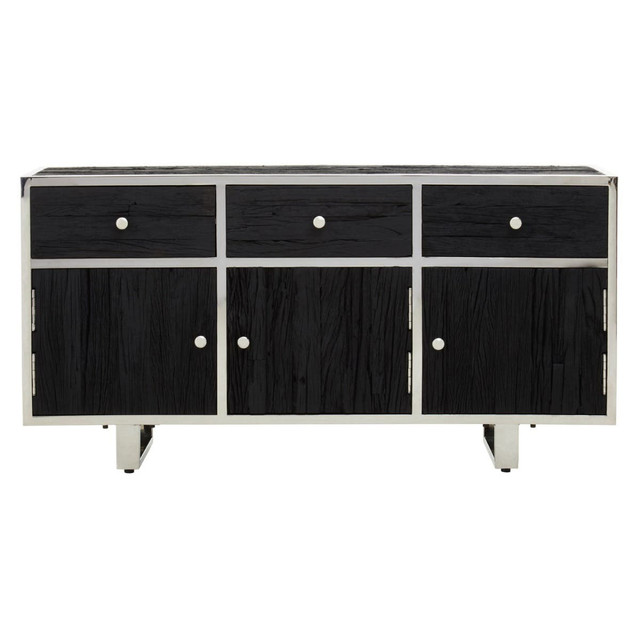 Premier Housewares Kerala Black Sideboard