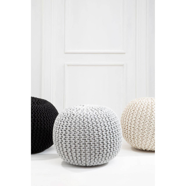 Premier Housewares Kids Grey Knit Pouffe