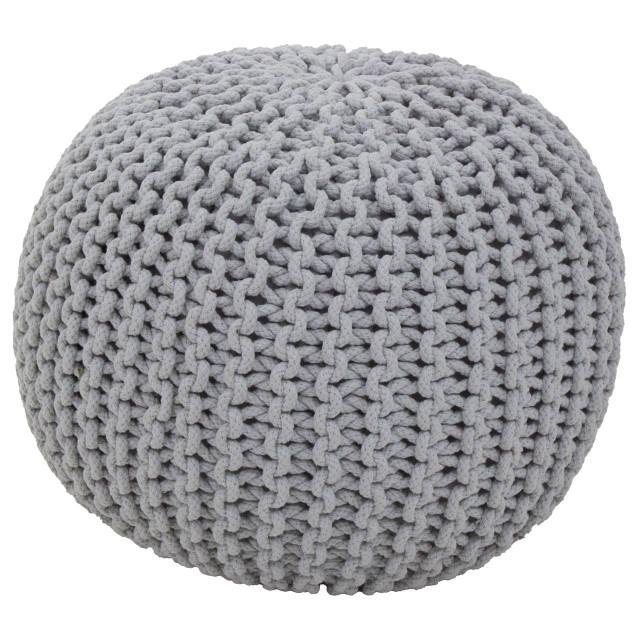 premier housewares Kids Grey knit Pouffe