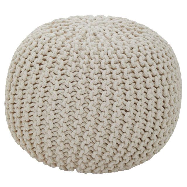 Premier Housewares Kids Knit Cream Pouffe