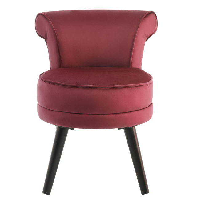 Premier Housewares Kids Loretta Wine Velvet Chair