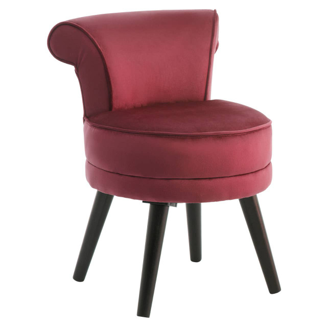 Premier Housewares Kids Loretta Wine Velvet Chair