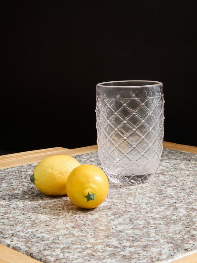 Premier Housewares Knit Hi Ball 410ml Clear Glass