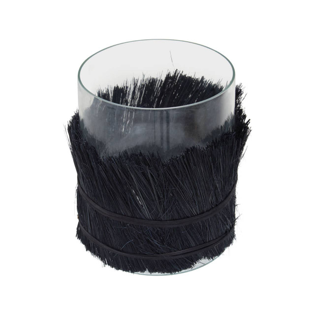 Premier Housewares Kuta Black Medium Candle Holder