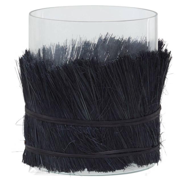premier housewares Kuta Black Medium Candle Holder