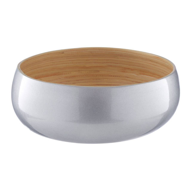Premier Housewares Kyoto Medium Silver Bamboo Bowl