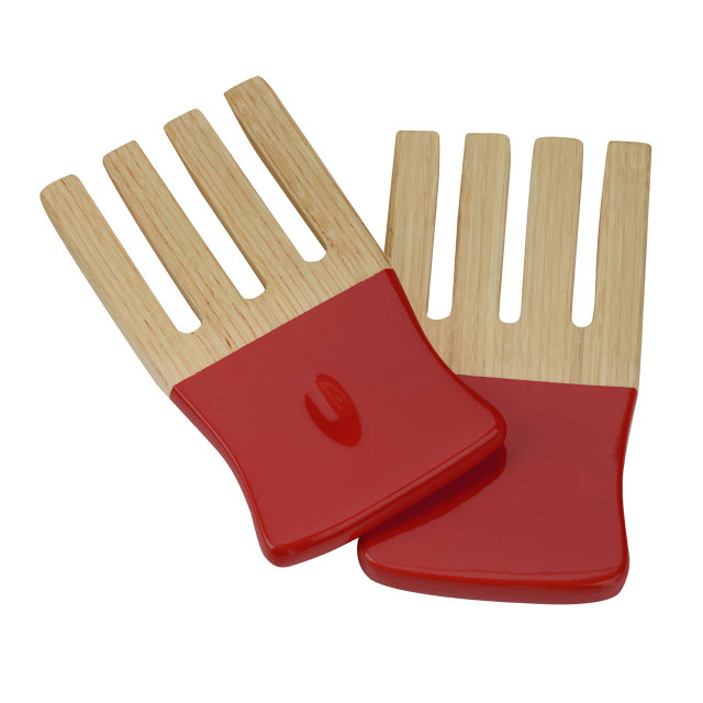 premier housewares Kyoto Red Salad Hand Servers
