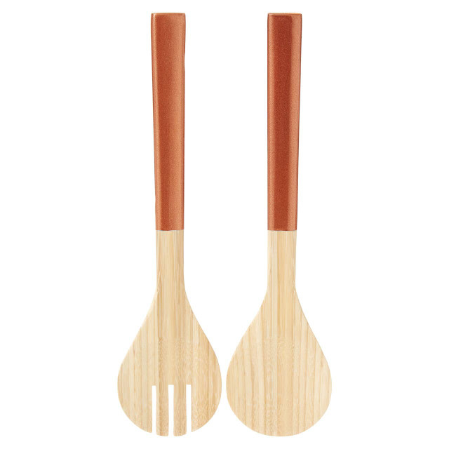 Premier Housewares Kyoto Rose Gold Salad Servers