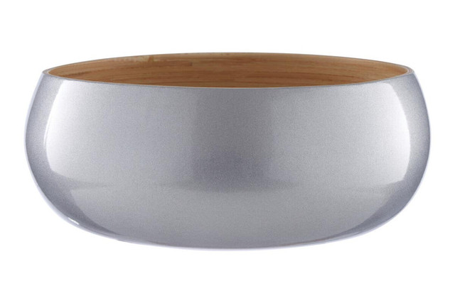 Premier Housewares Kyoto Small Silver Bamboo Bowl