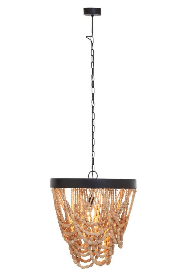 Premier Housewares Lapiz Wood Bead Chandelier