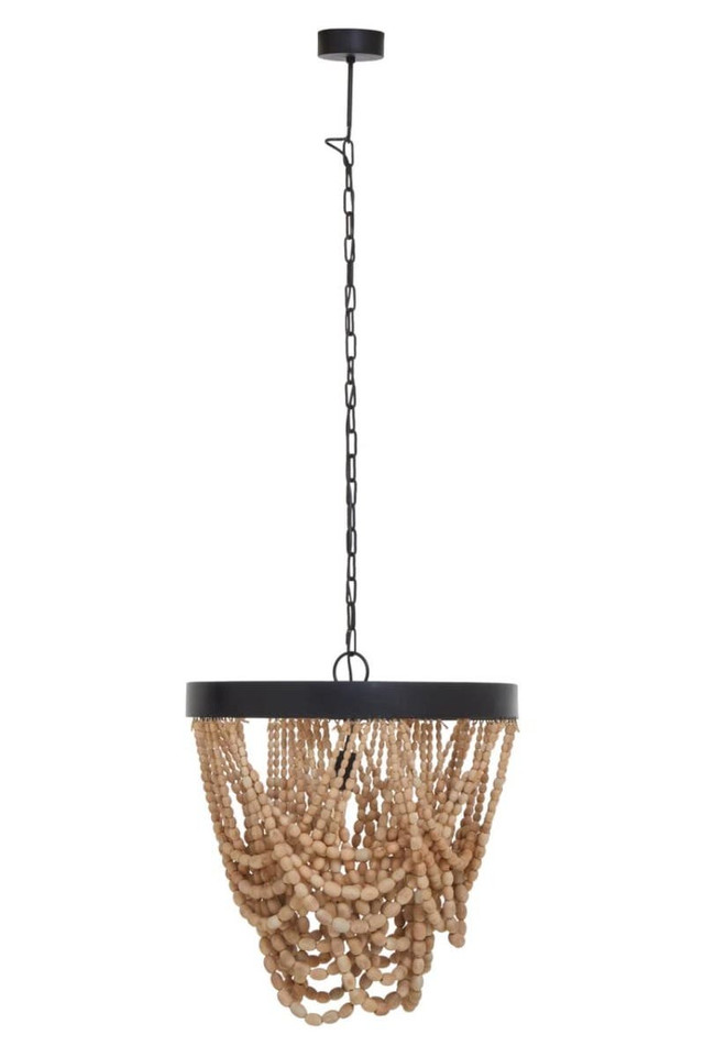 Premier Housewares Lapiz Wood Bead Chandelier