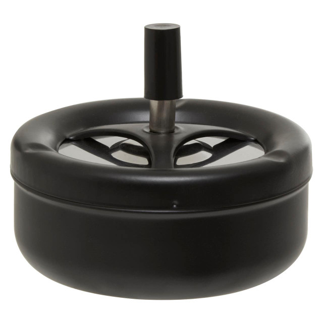 Premier Housewares Large Black Spinning Ashtray