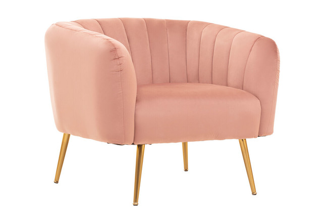 Premier Housewares Larissa Pink Velvet Chair