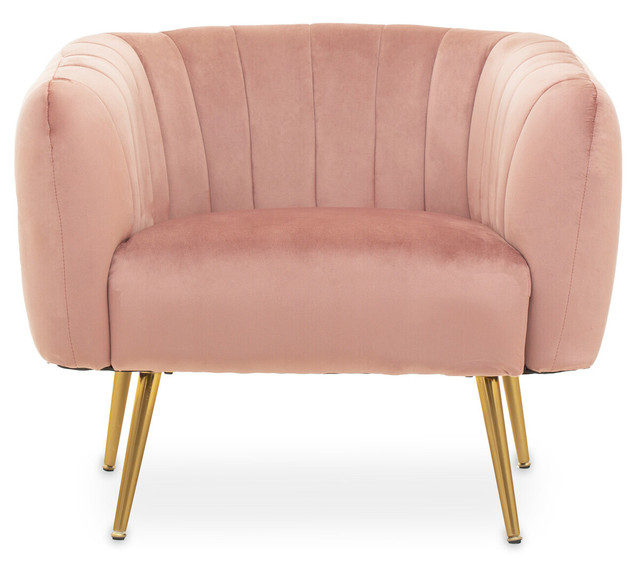 premier housewares Larissa Pink Velvet Chair