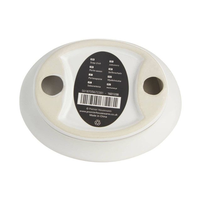 Premier Housewares Le Bain White Ceramic Soap Dish