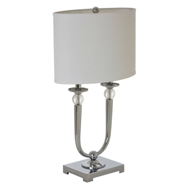 Premier Housewares Lene Chrome Table Lamp