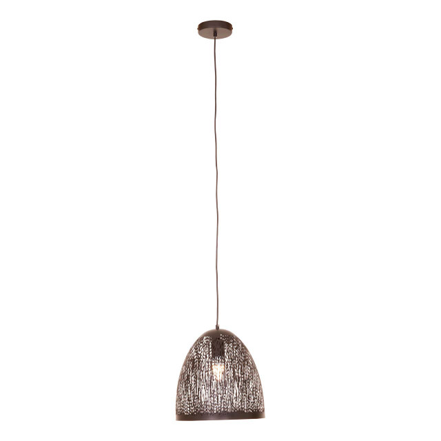 Premier Housewares Lenno Small Black Pendant Light