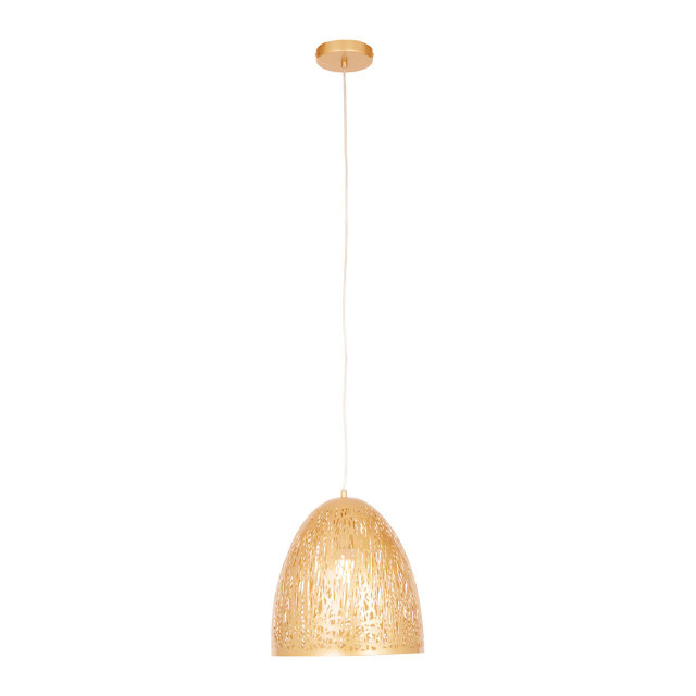 Premier Housewares Lenno Small Gold Pendant Light