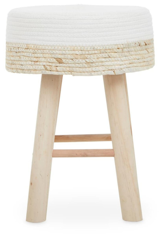 Premier Housewares Lentigo Natural And White Stool