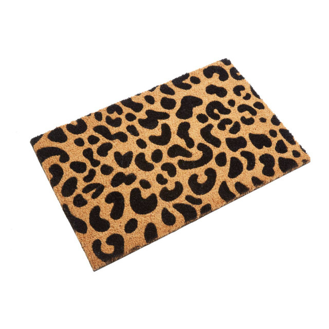 Premier Housewares Leopard Print Coir Doormat
