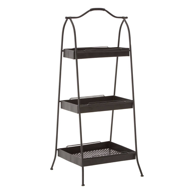 Premier Housewares Lexa Black Metal Storage Rack