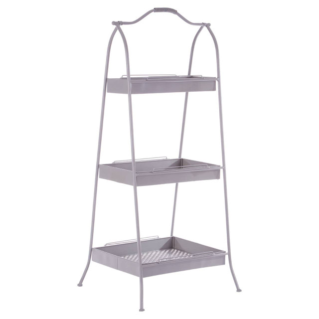 Premier Housewares Lexa Grey Metal Storage Rack