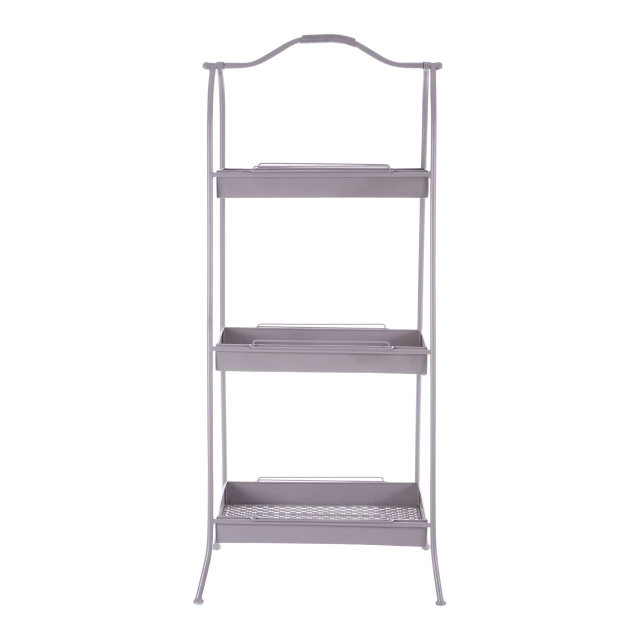 premier housewares Lexa Grey Metal Storage Rack