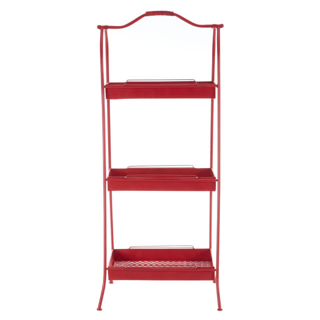 Premier Housewares Lexa Red Metal Storage Rack