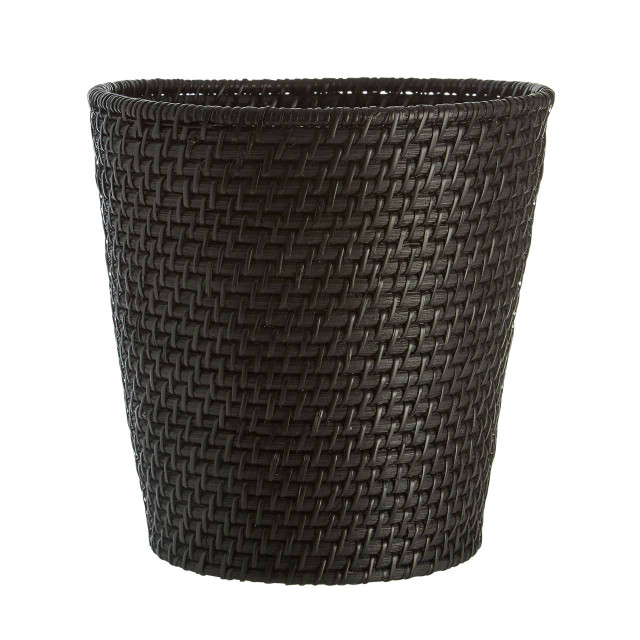 premier housewares Lidi Black Rattan Waste Basket