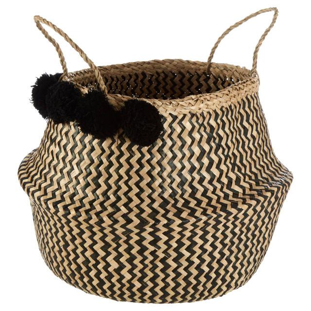 Premier Housewares Lidi Pom Pom Seagrass Basket