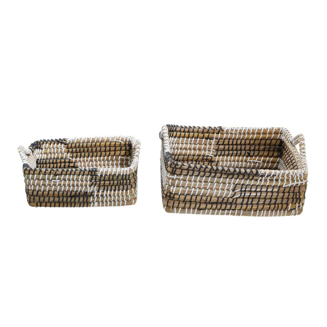 Premier Housewares Lidi Set Of Two Straw Baskets