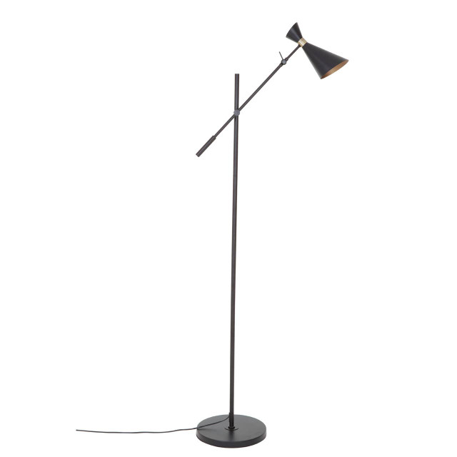 premier housewares Linox Black And Gold Floor Lamp