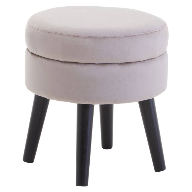 Premier Housewares Loretta Mink Velvet Stool