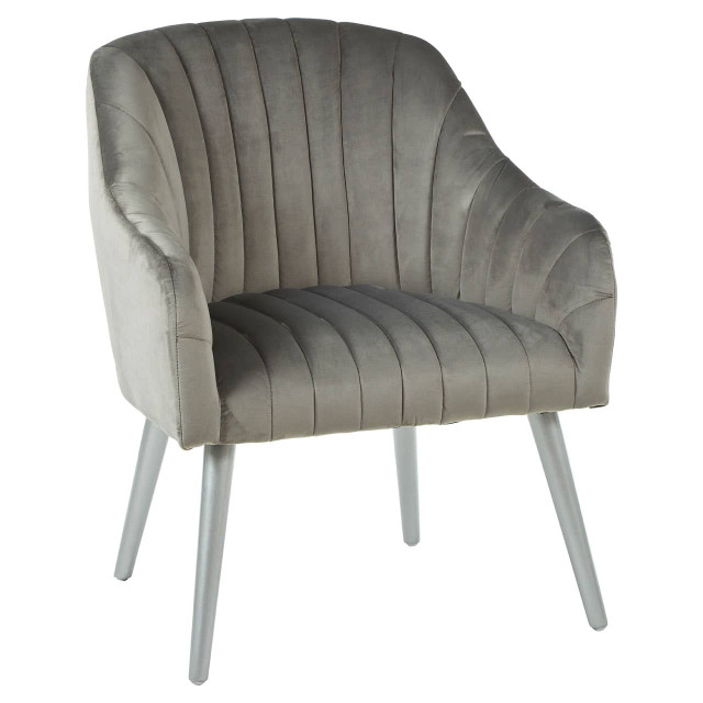 Premier Housewares Louxor Grey Fabric Armchair