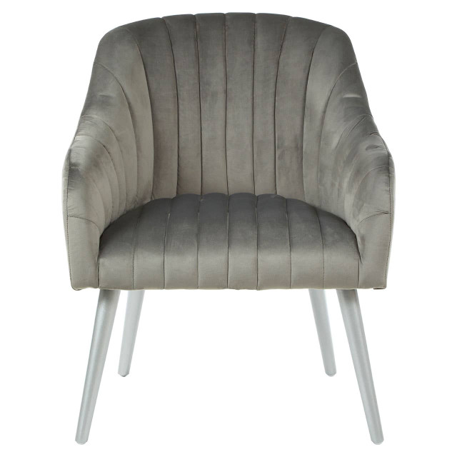 premier housewares Louxor Grey Fabric Armchair