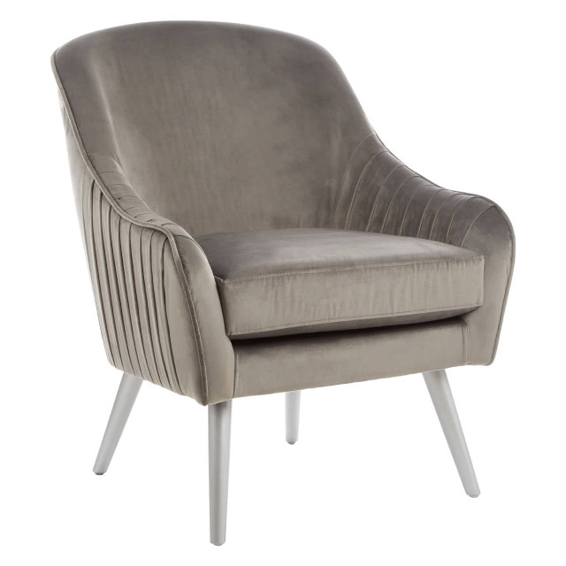 Premier Housewares Louxor Grey Velvet Chair