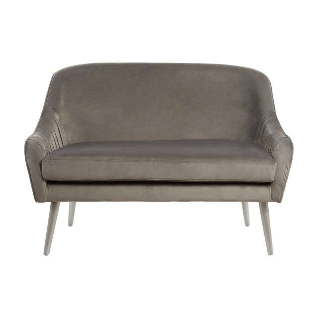 premier housewares Louxor Grey Velvet Sofa