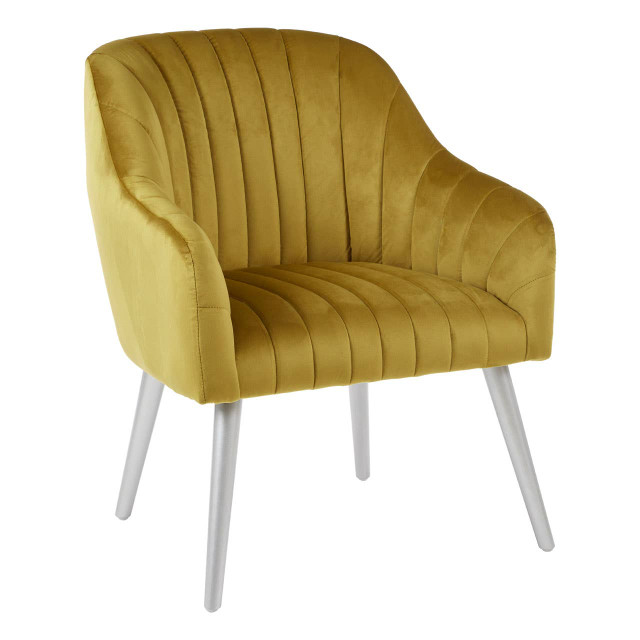 Premier Housewares Louxor Mustard Fabric Armchair